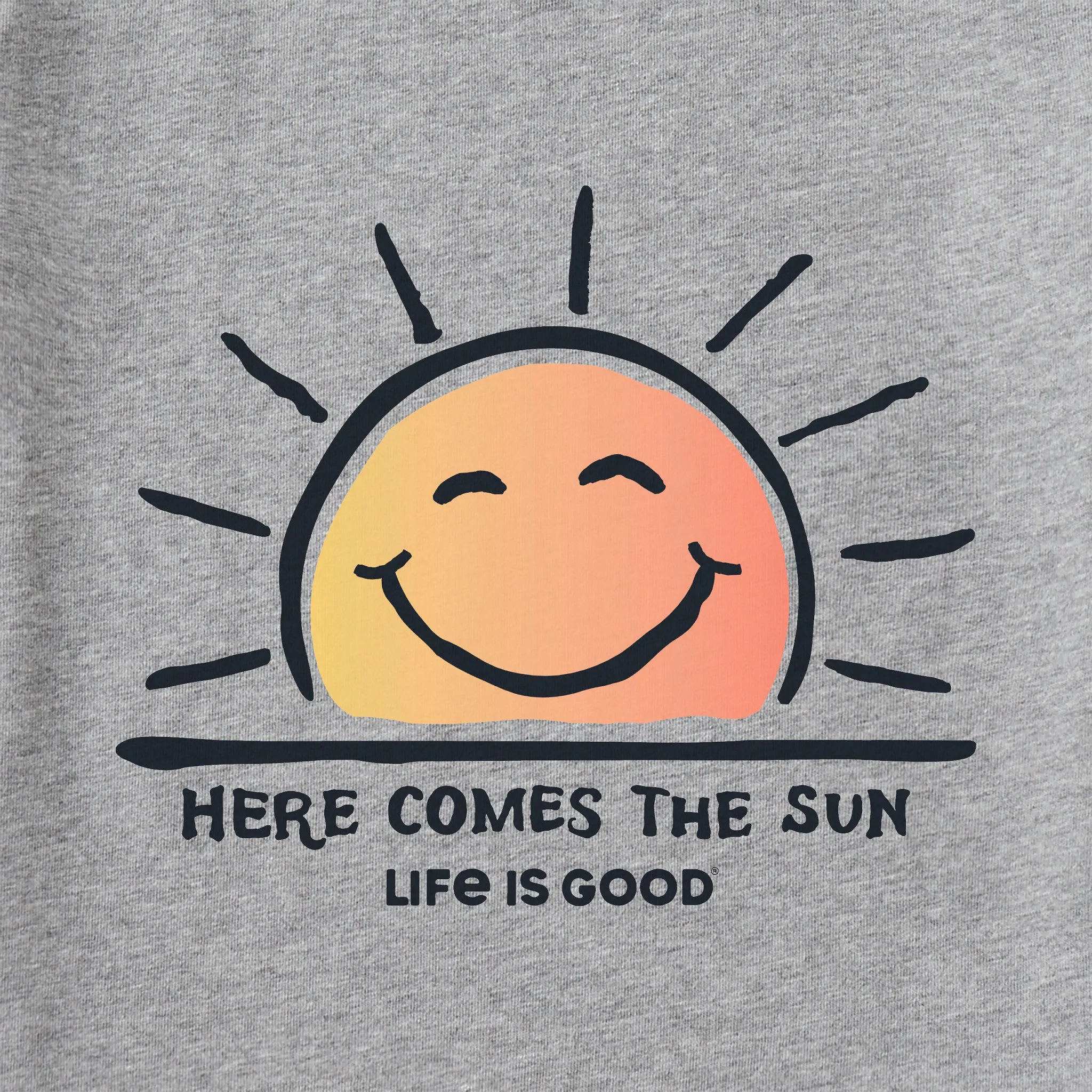 Women's Here Comes The Sun Smile Short Sleeve Crusher Tee Life is Good