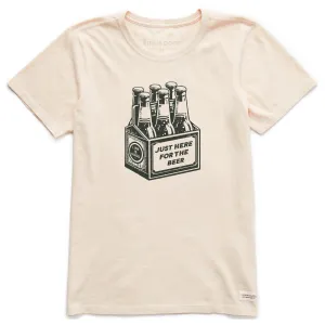 Women's Here for the Beer (6 pack) Short Sleeve Crusher Tee Life is Good