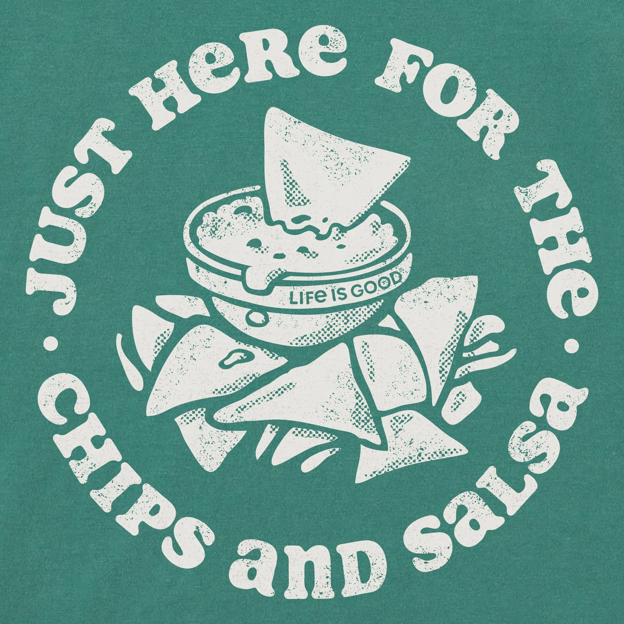 Women's Here for the Chips & Salsa Short Sleeve Crusher Boxy Tee Life is Good