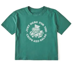 Women's Here for the Chips & Salsa Short Sleeve Crusher Boxy Tee Life is Good