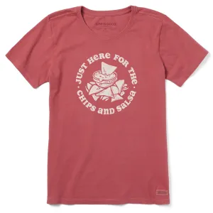 Women's Here for the Chips & Salsa Short Sleeve Crusher Tee Life is Good
