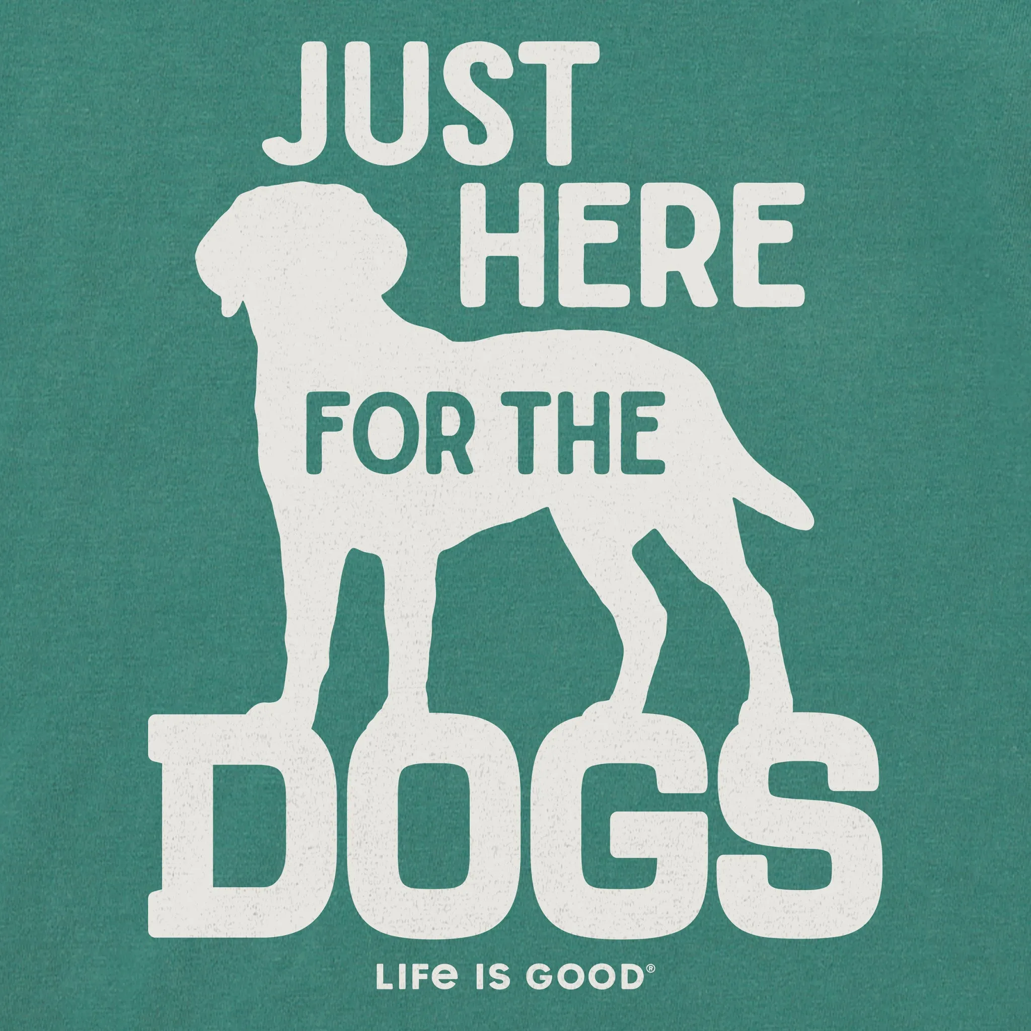 Women's Here for the Dogs Short Sleeve Crusher Boxy Tee Life is Good