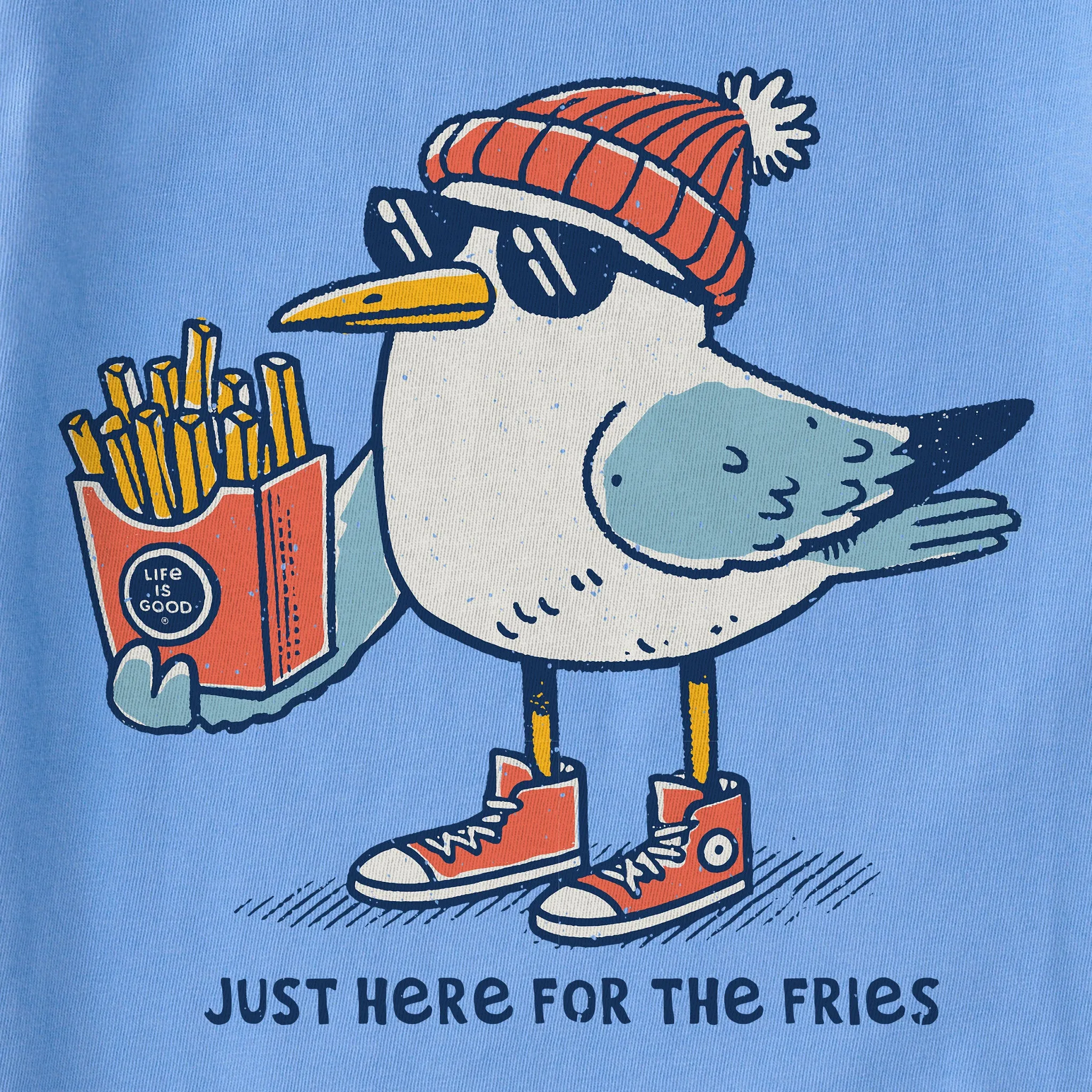 Women's Here for the Fries Seagull Short Sleeve Tee Life is Good