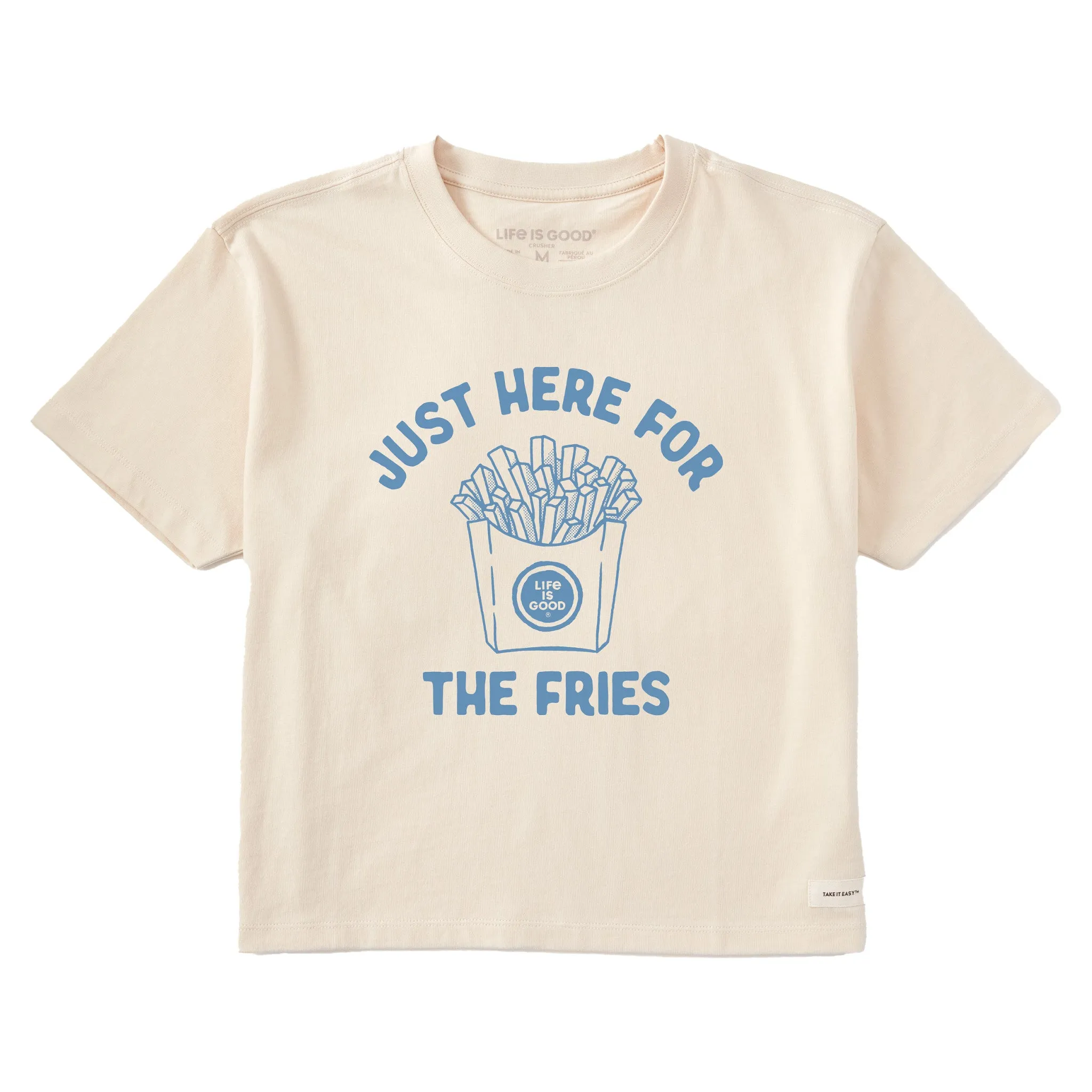 Women's Here for the Fries Short Sleeve Crusher Boxy Tee Life is Good