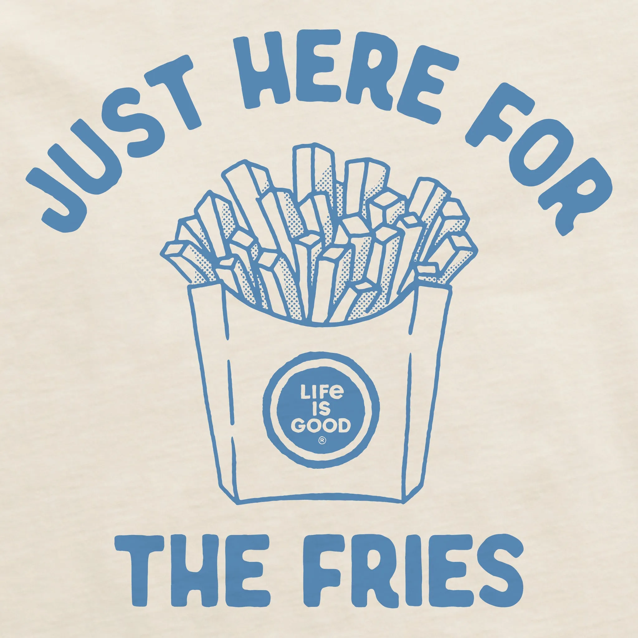 Women's Here for the Fries Short Sleeve Crusher Boxy Tee Life is Good