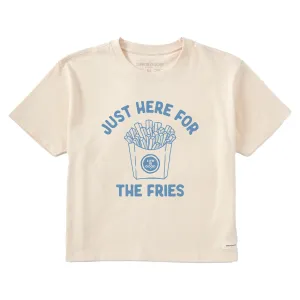 Women's Here for the Fries Short Sleeve Crusher Boxy Tee Life is Good