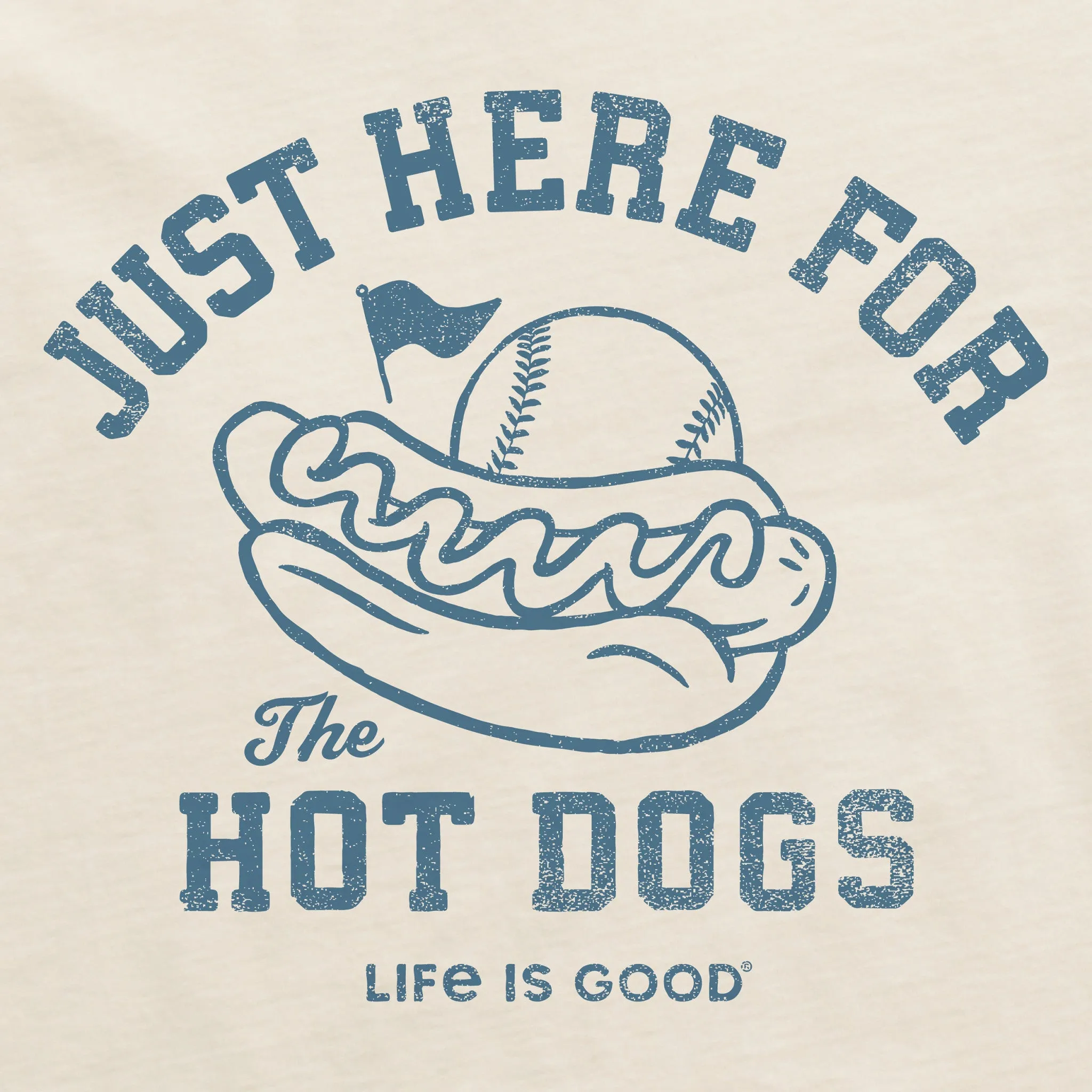 Women's Here for the Hot Dogs Baseball Crusher Tank Life is Good