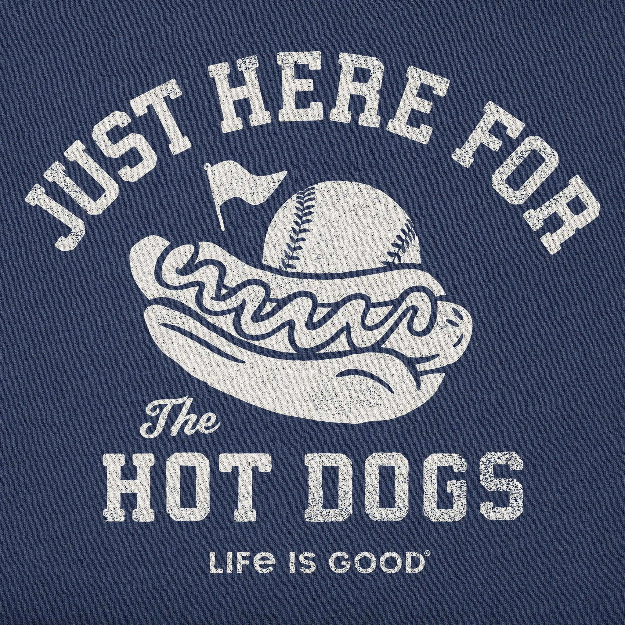 Women's Here for the Hot Dogs Baseball Crusher Tank Life is Good