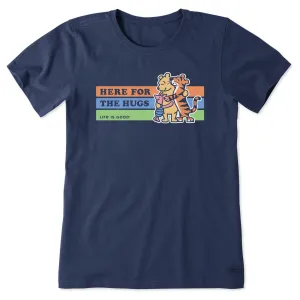Women's Here for the Hugs Winnie & Friends Short Sleeve Tee Life is Good