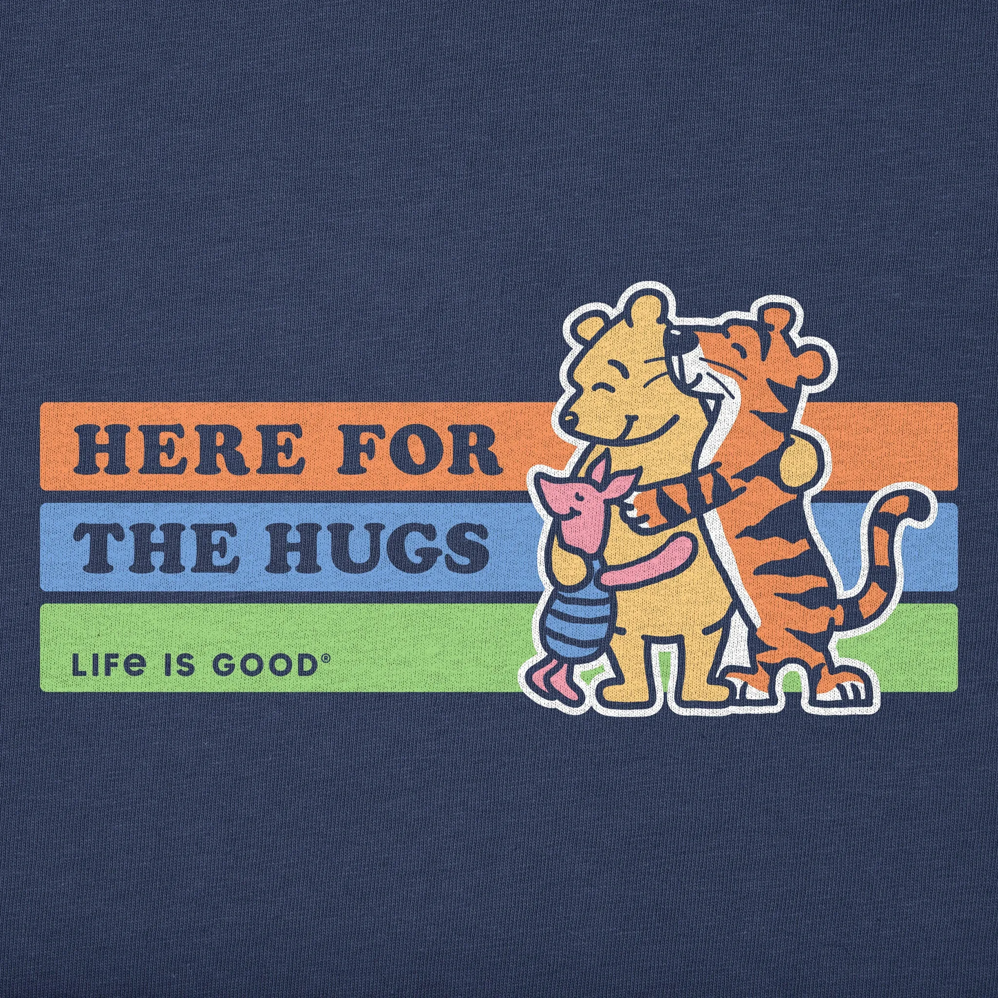 Women's Here for the Hugs Winnie & Friends Short Sleeve Tee Life is Good