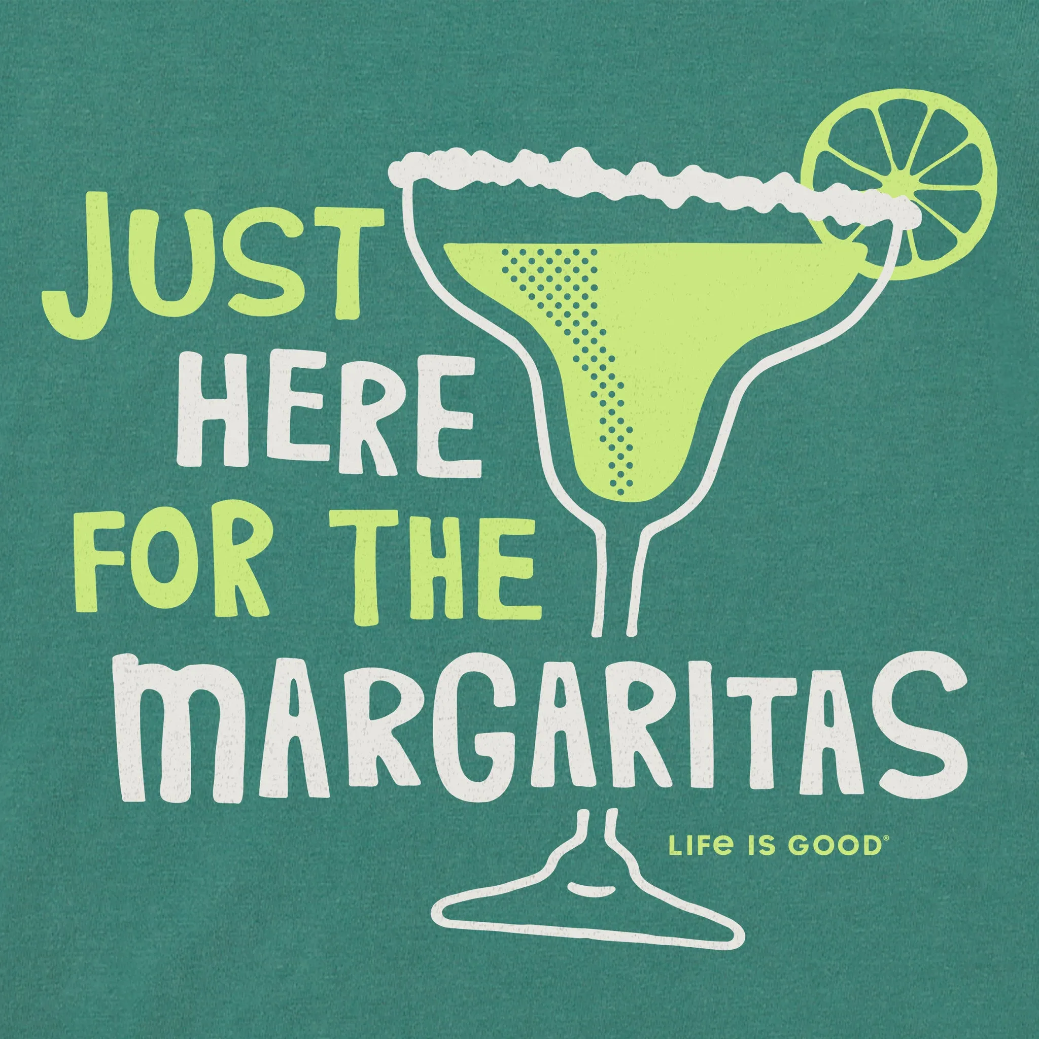 Women's Here for the Margaritas Short Sleeve Crusher Boxy Tee Life is Good