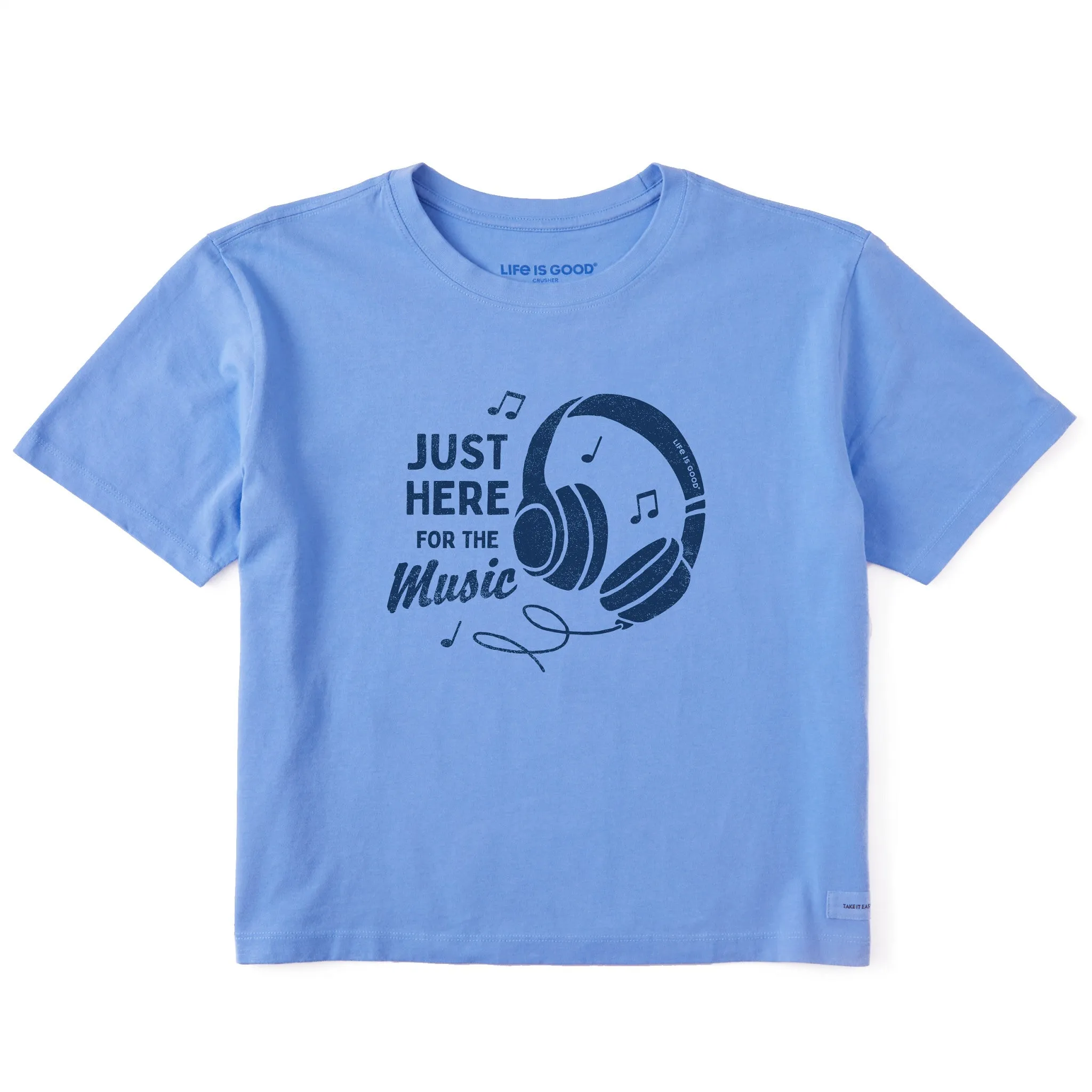 Women's Here for the Music Short Sleeve Crusher Boxy Tee Life is Good