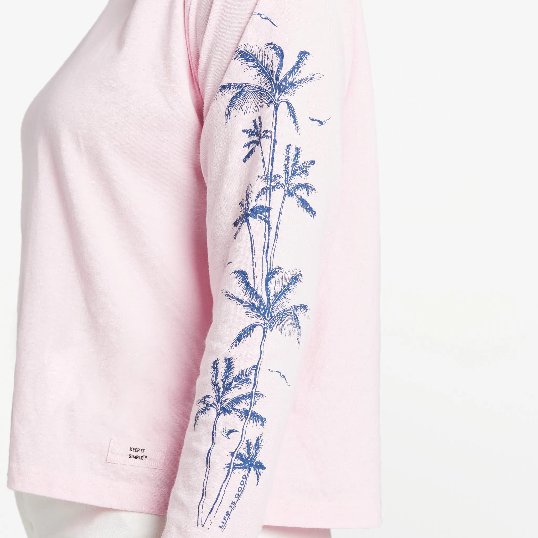 Women's Here For The Palms Long Sleeve Crusher Boxy Tee Life is Good