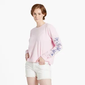 Women's Here For The Palms Long Sleeve Crusher Boxy Tee Life is Good
