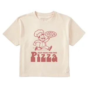 Women's Here for the Pizza Short Sleeve Crusher Boxy Tee Life is Good