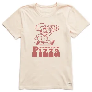 Women's Here for the Pizza Short Sleeve Crusher Tee Life is Good