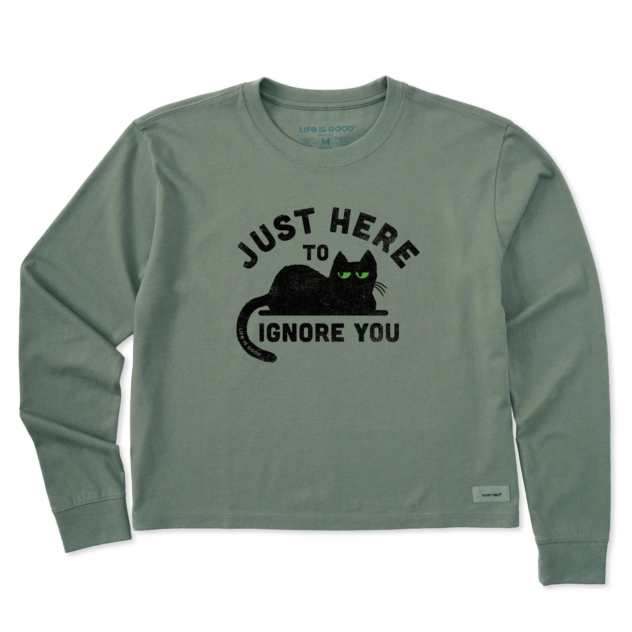 Women's Here to Ignore You Long Sleeve Crusher Boxy Tee Life is Good