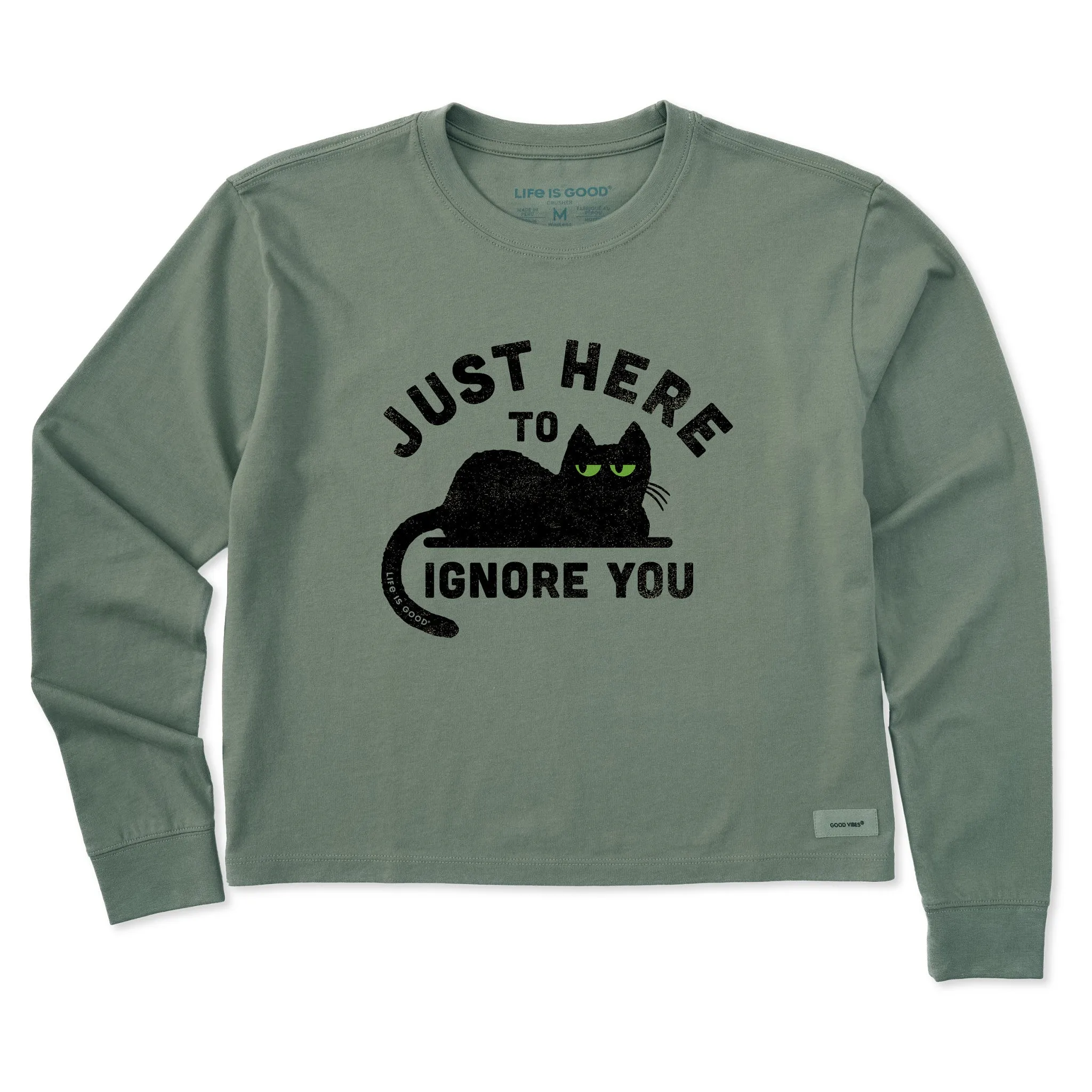 Women's Here to Ignore You Long Sleeve Crusher Boxy Tee Life is Good