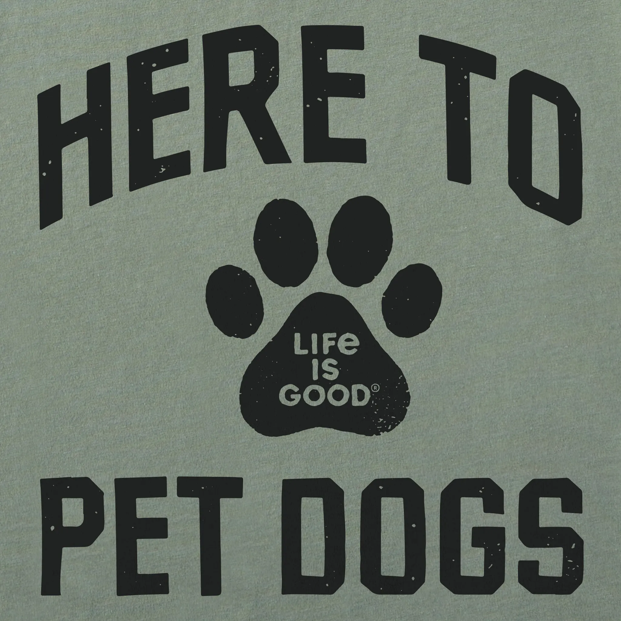 Women's Here to Pet Dogs Short Sleeve Crusher Boxy Tee Life is Good