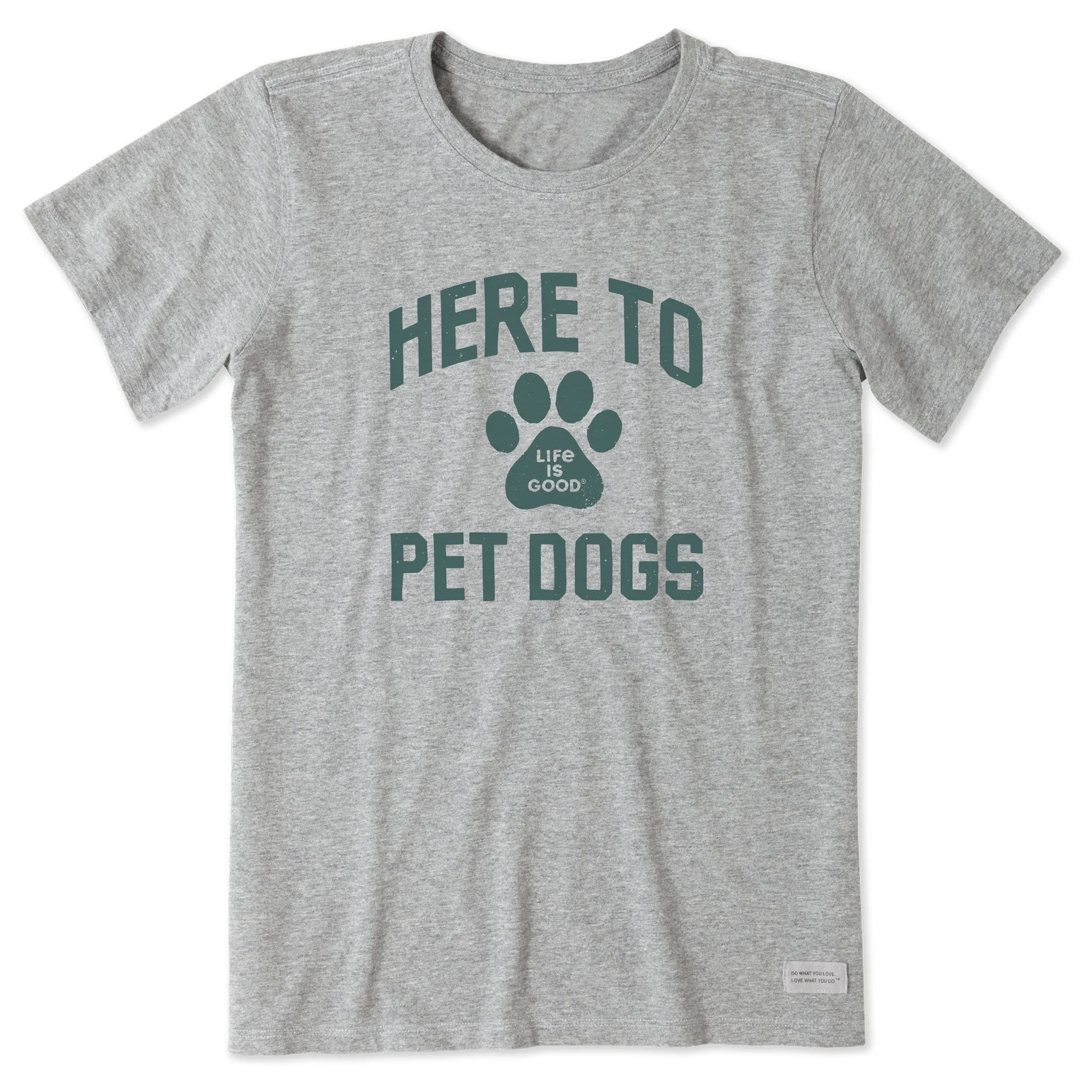 Women's Here to Pet Dogs Short Sleeve Tee Life is Good