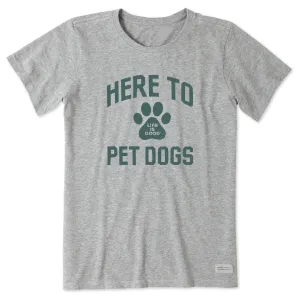 Women's Here to Pet Dogs Short Sleeve Tee Life is Good