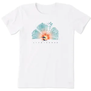 Women's Hibiscus Beach Short Sleeve Tee Life is Good