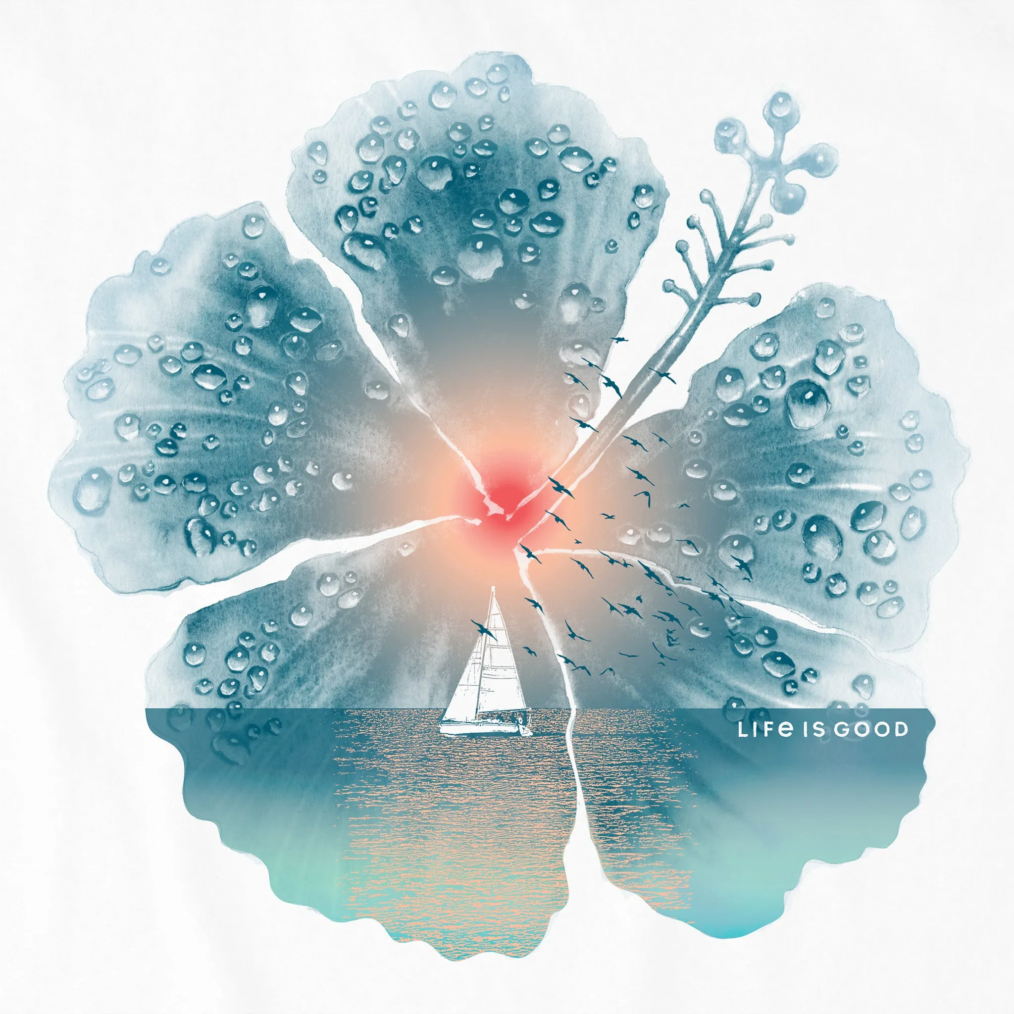 Women's Hibiscus Sail Crusher Tank Life is Good