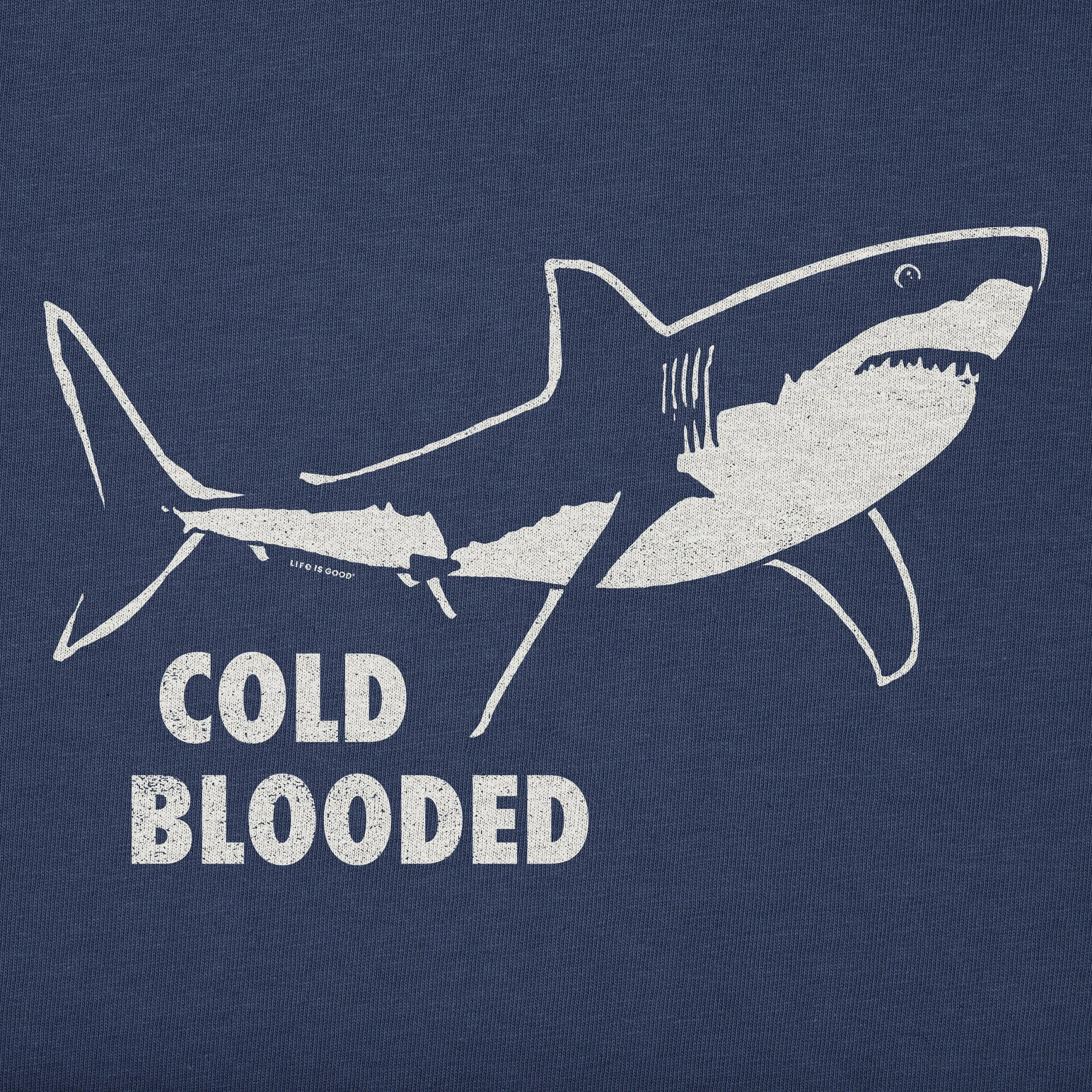 Women's High-Low Shark Short Sleeve Crusher Boxy Tee Life is Good