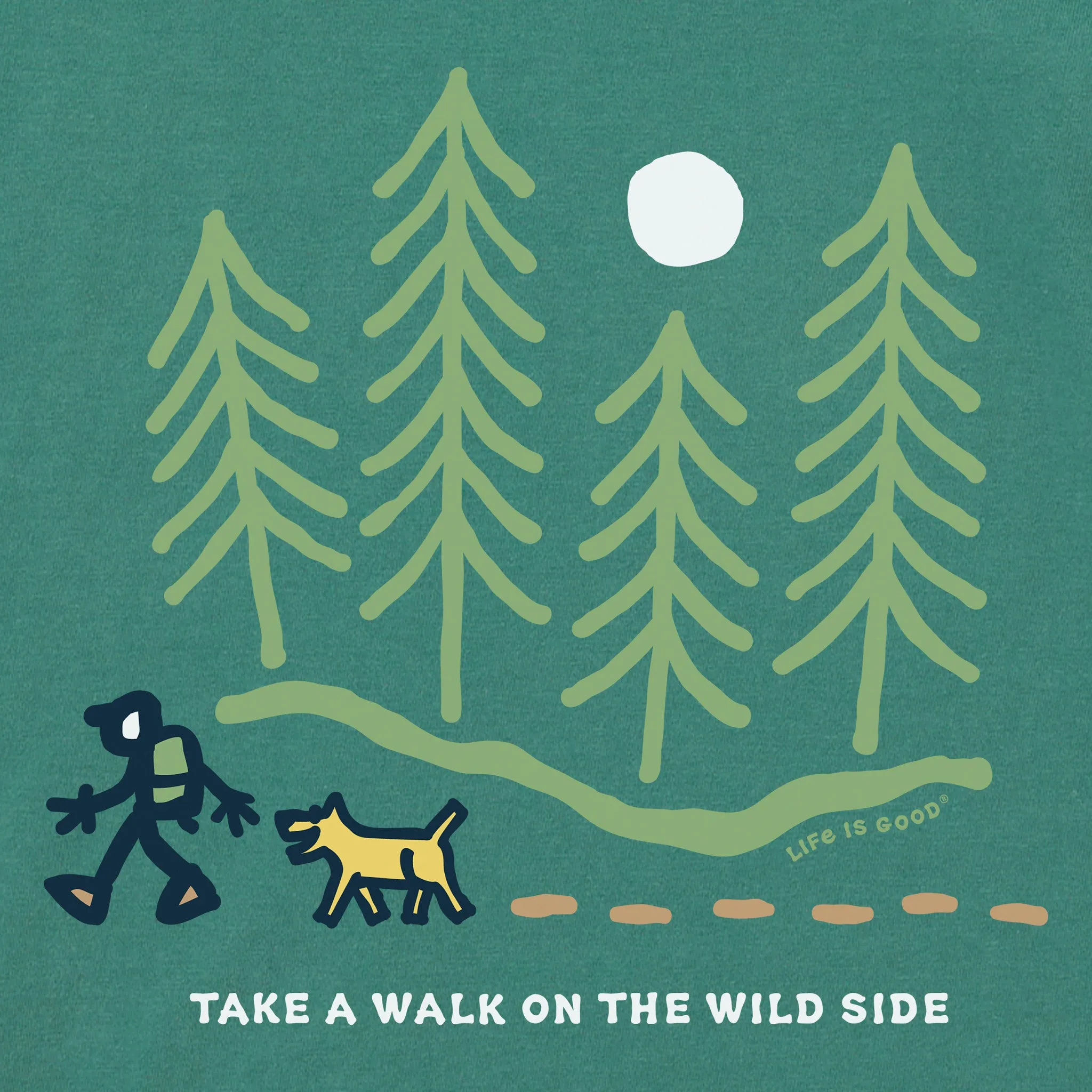 Women's Hiking Though the Woods Wildside Short Sleeve Crusher Tee Life is Good