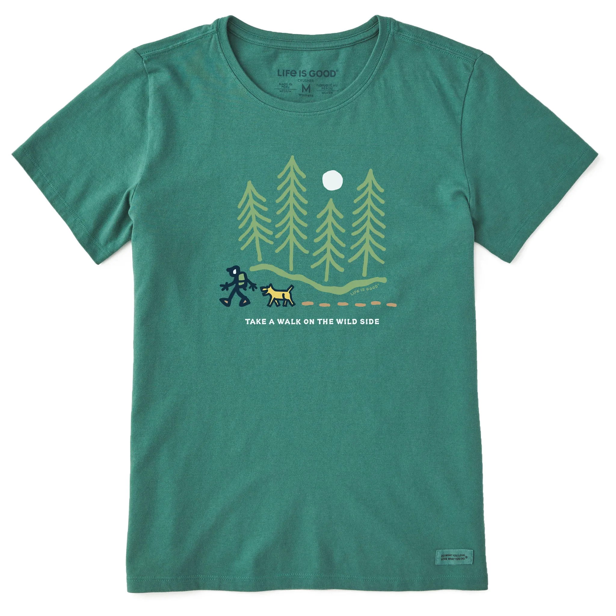 Women's Hiking Though the Woods Wildside Short Sleeve Crusher Tee Life is Good