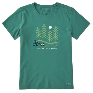 Women's Hiking Though the Woods Wildside Short Sleeve Crusher Tee Life is Good