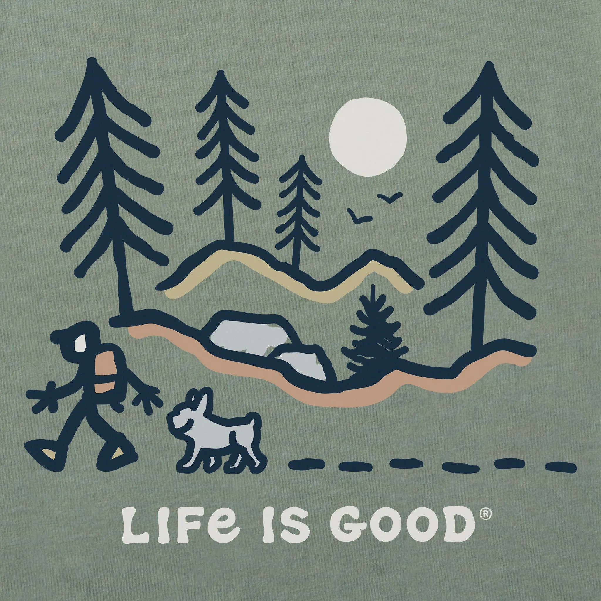 Women's Hiking Through the Woods Frenchy Short Sleeve Crusher Tee Life is Good