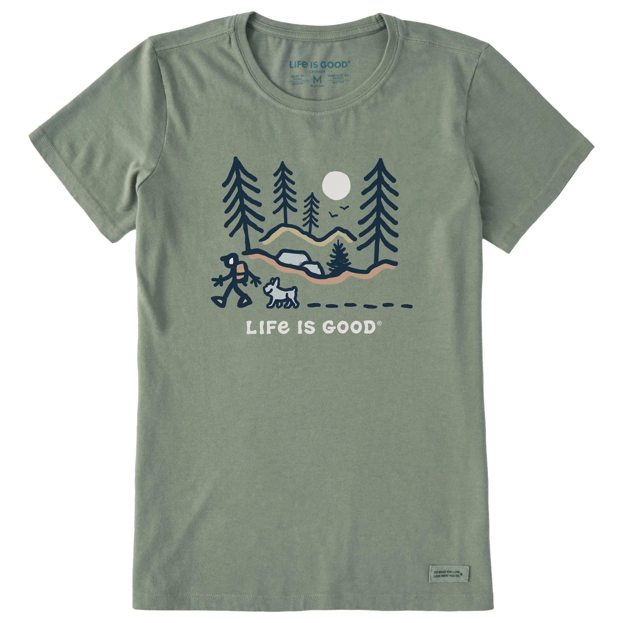 Women's Hiking Through the Woods Frenchy Short Sleeve Crusher Tee Life is Good