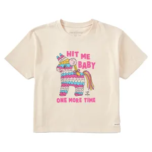 Women's Hit Me Baby One More Time Short Sleeve Crusher Boxy Tee Life is Good