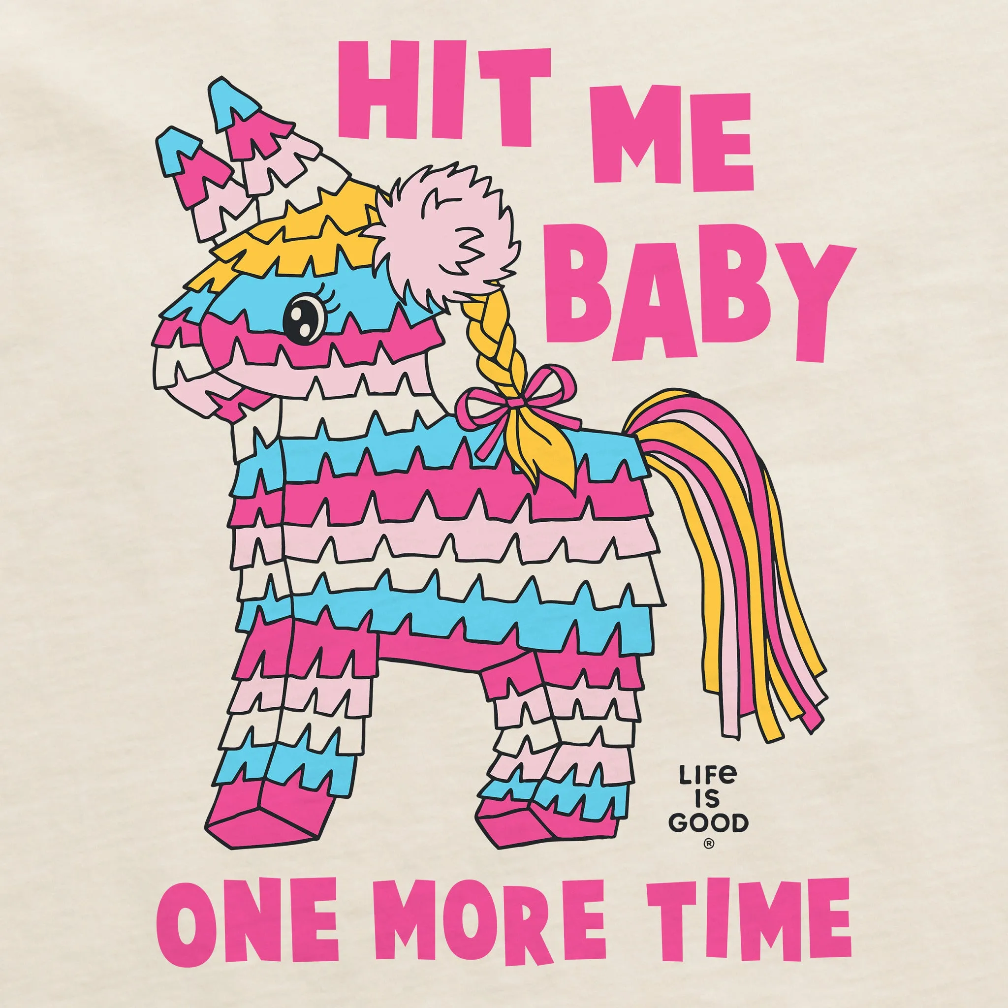 Women's Hit Me Baby One More Time Short Sleeve Crusher Boxy Tee Life is Good