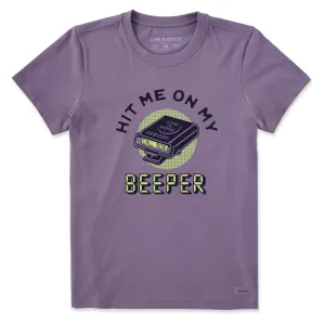 Women's Hit Me on My Beeper Short Sleeve Crusher Tee Life is Good