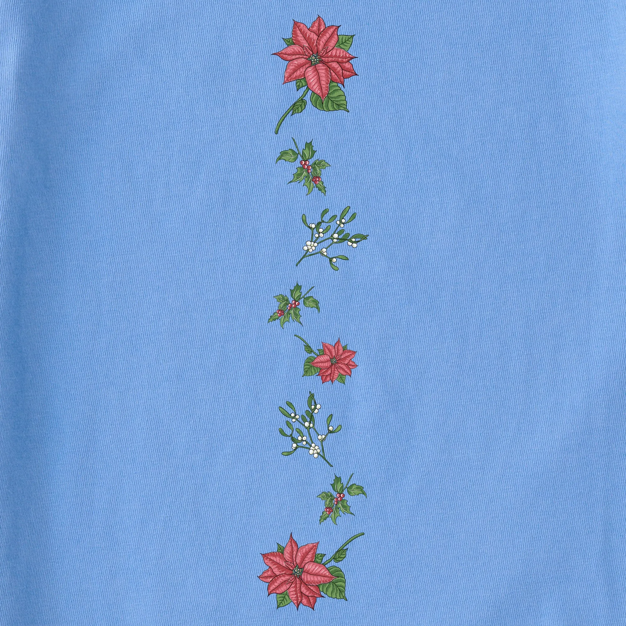Women's Holiday Flowers Long Sleeve Crusher Tee Life is Good