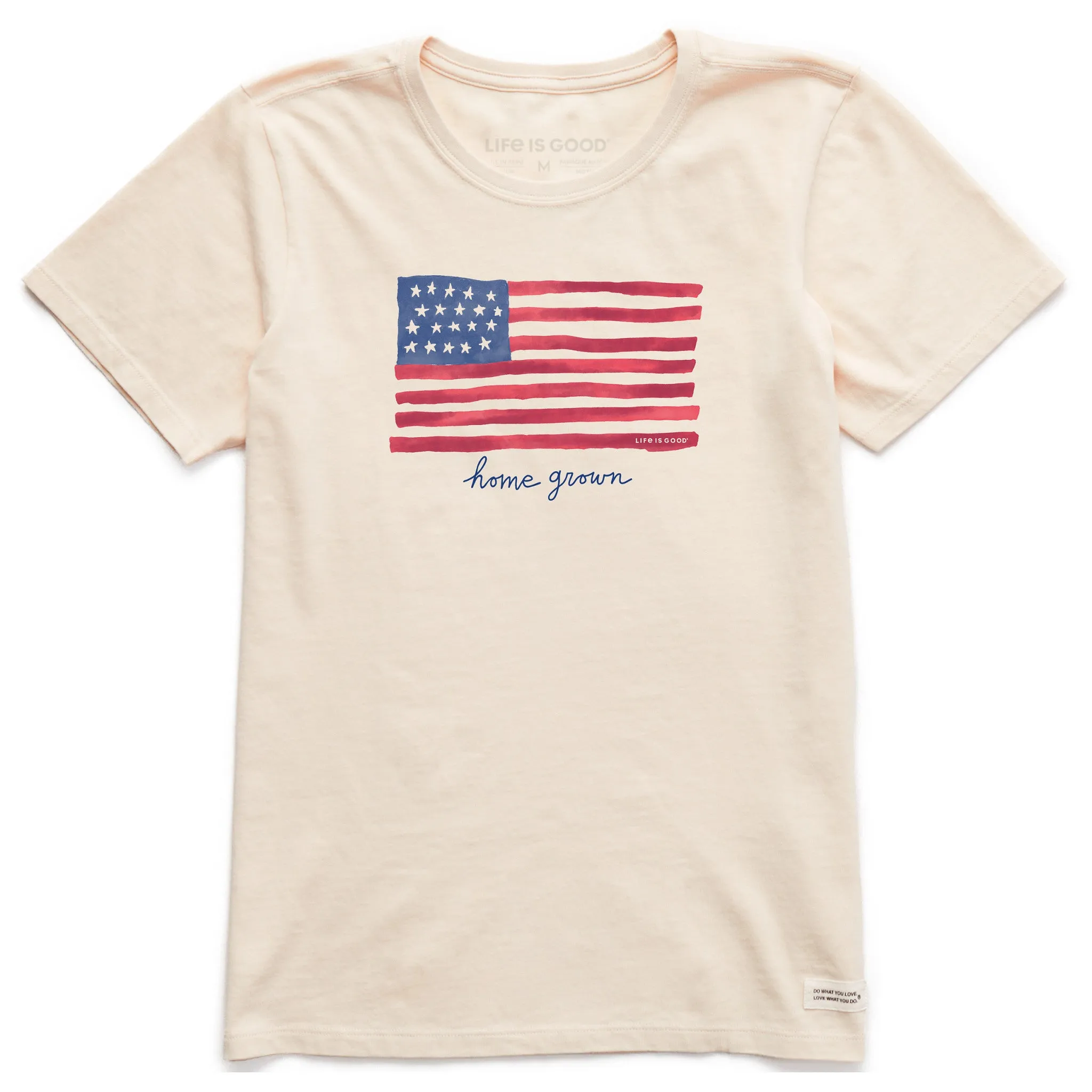 Women's Home Grown Flag Short Sleeve Crusher Tee Life is Good