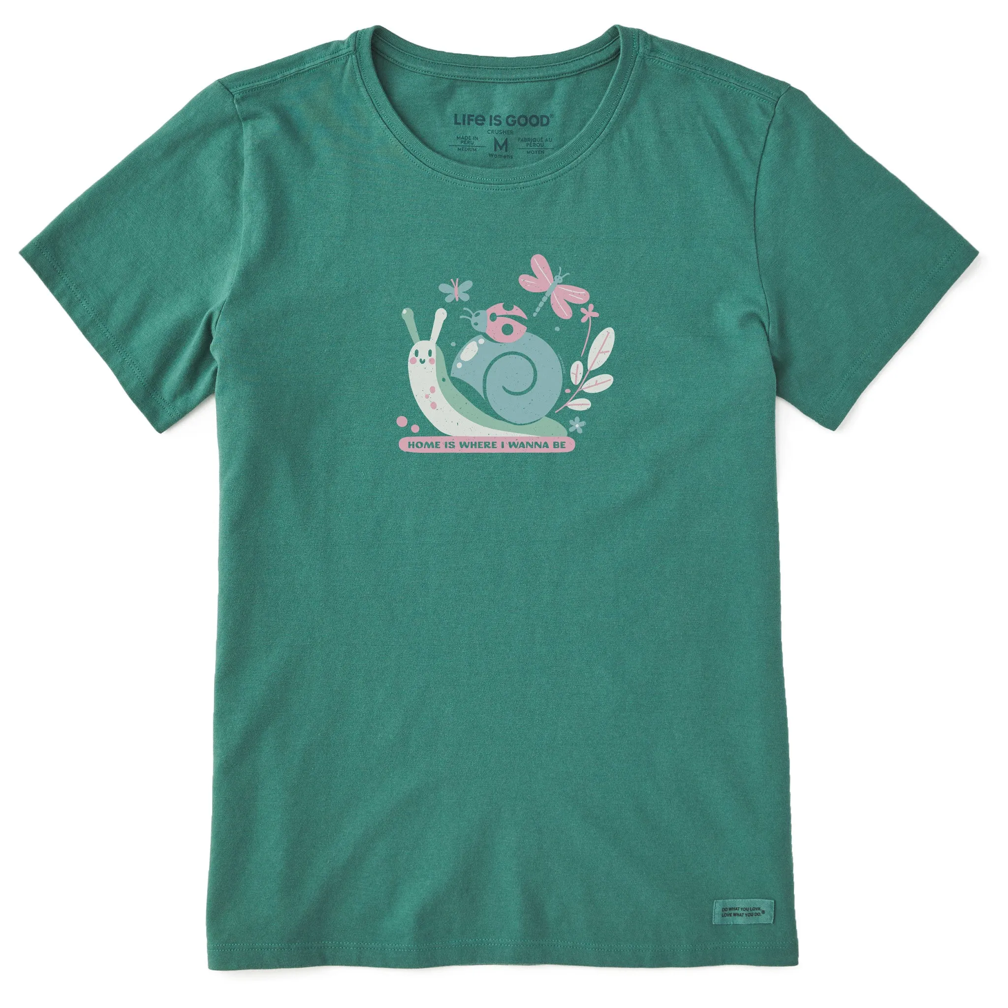 Women's Home is Where I Wanna Be Short Sleeve Crusher Tee Life is Good
