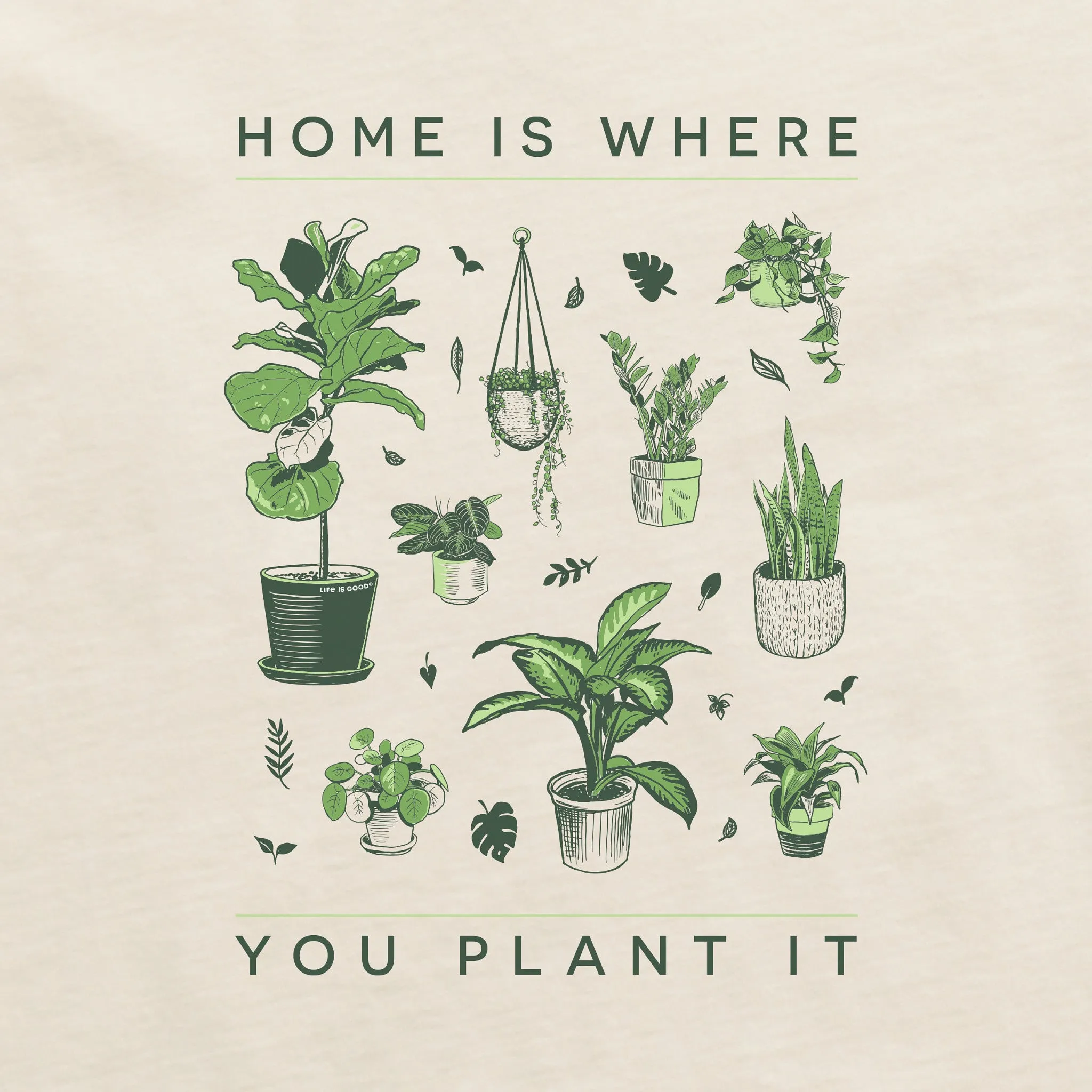 Women's Home is Where You Plant It Hobby Short Sleeve Crusher Boxy Tee Life is Good