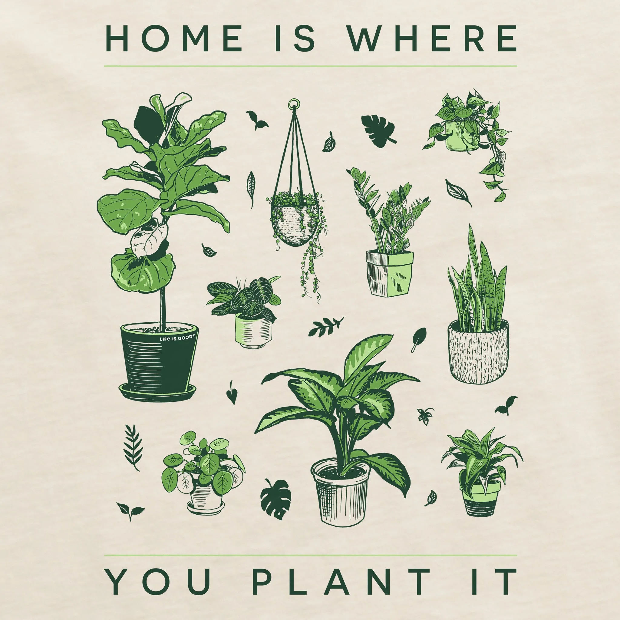 Women's Home is Where You Plant It Hobby Short Sleeve Crusher Boxy Tee Life is Good