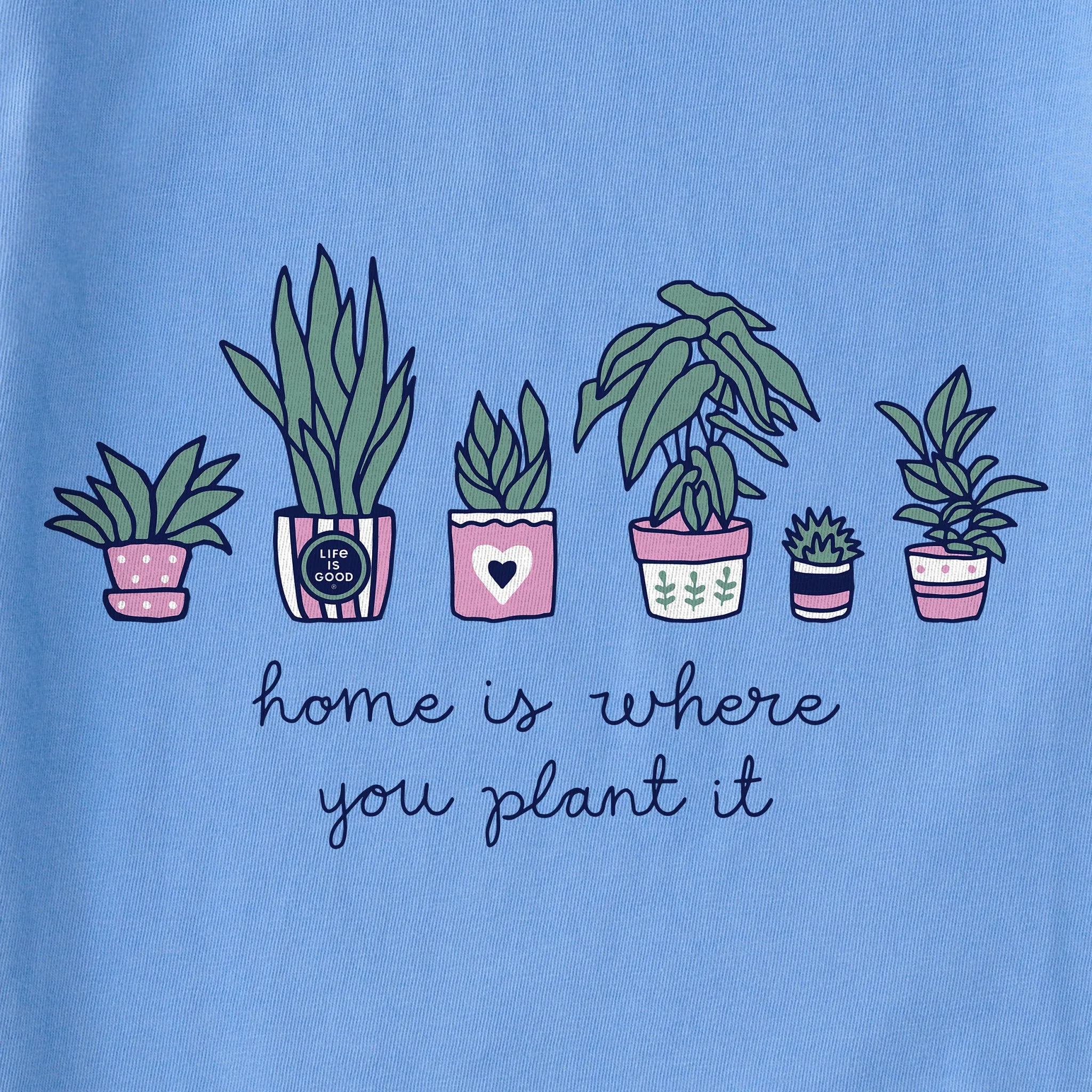 Women's Home is Where you Plant it Short Sleeve Crusher-LITE Vee Life is Good