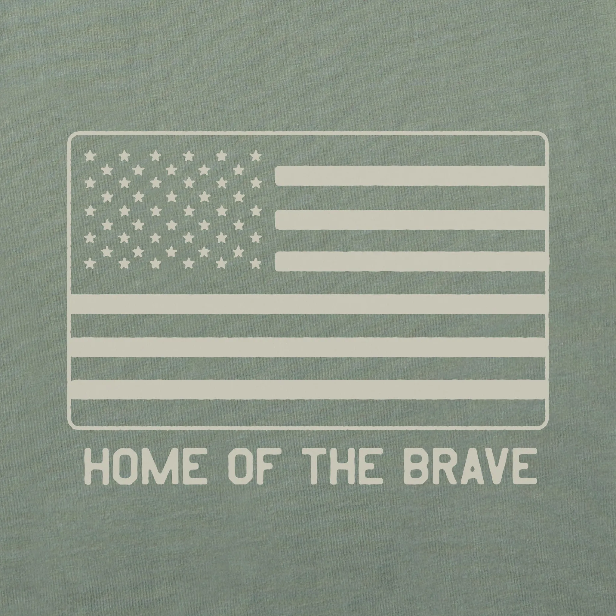 Women's Home of the Brave Flag Short Sleeve Crusher Tee Life is Good