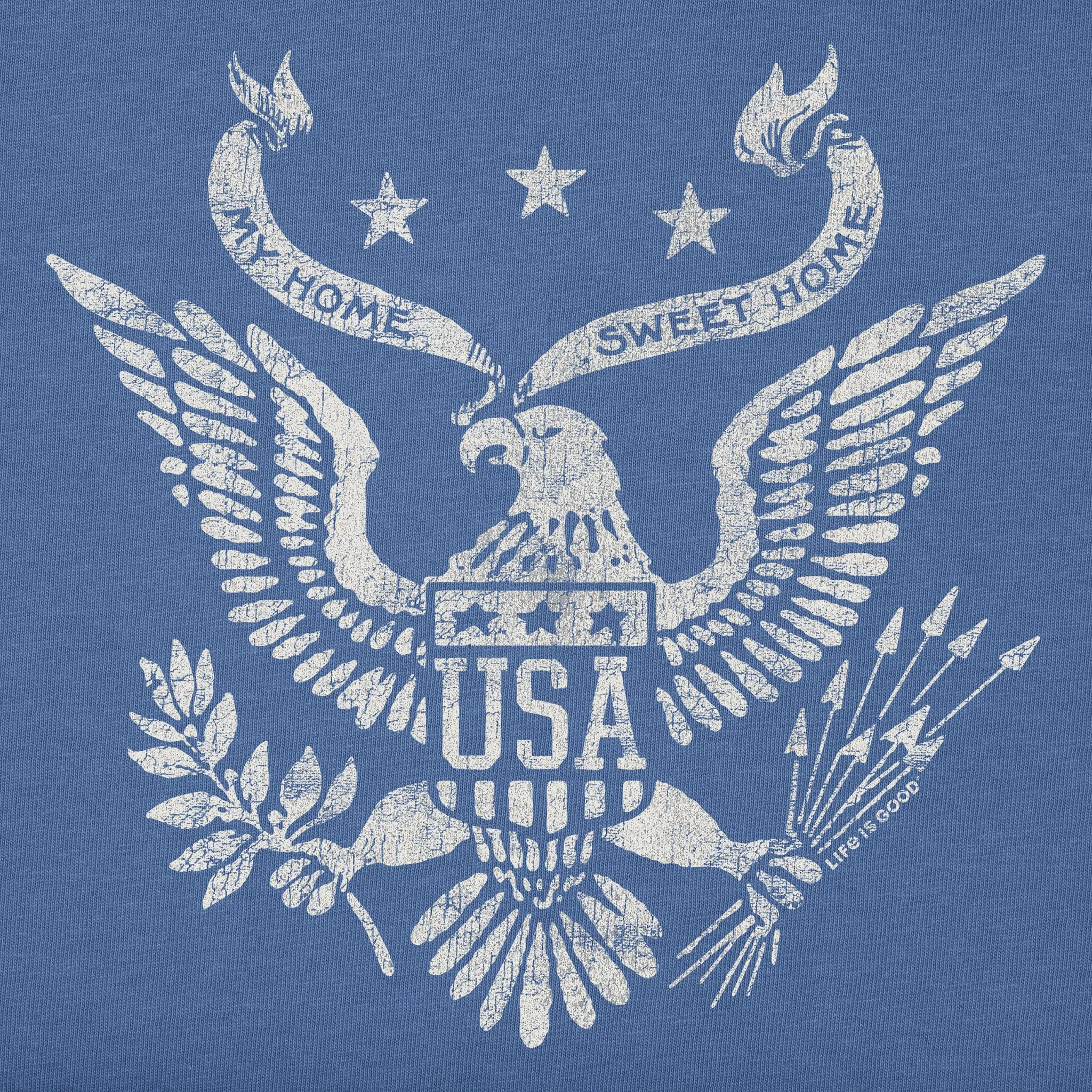 Women's Home Sweet Home USA Eagle Long Sleeve Crusher Tee Life is Good