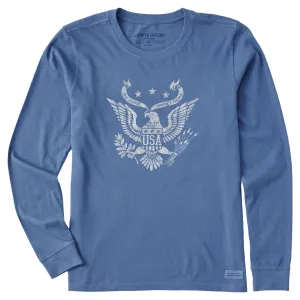 Women's Home Sweet Home USA Eagle Long Sleeve Crusher Tee Life is Good