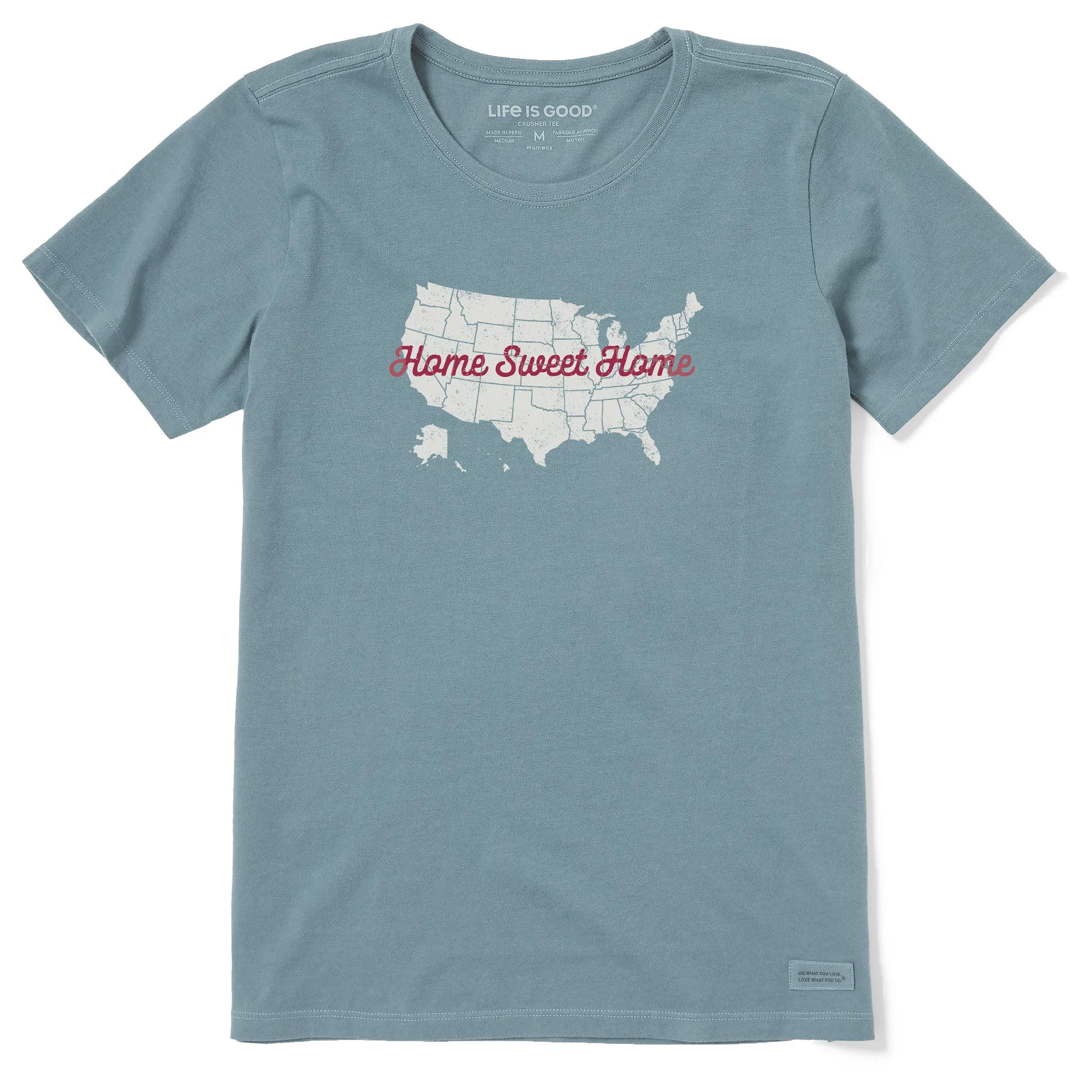 Women's Home Sweet Home USA Short Sleeve Crusher Tee Life is Good