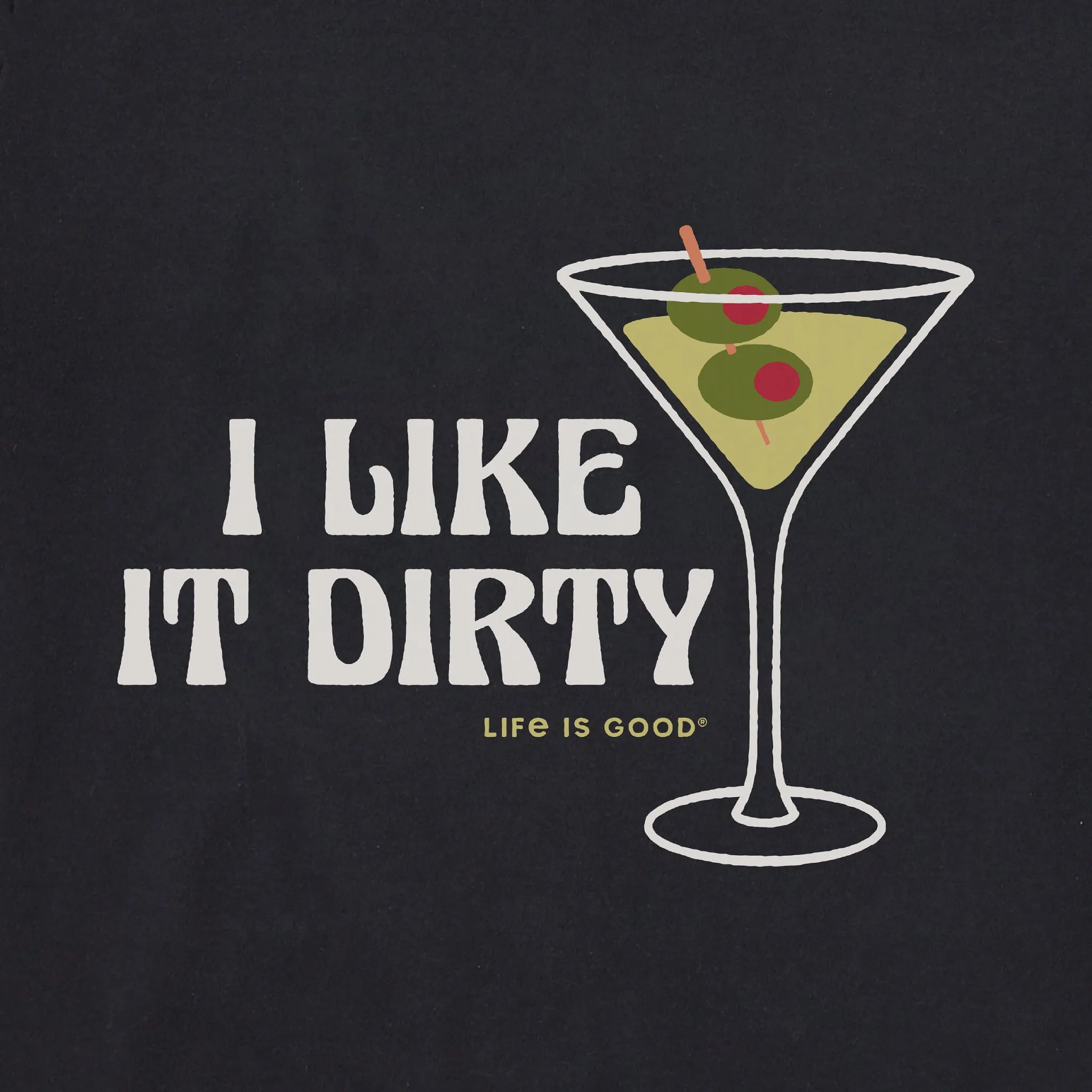 Women's I Like it Dirty Martini Simply True Fleece Hoodie Life is Good