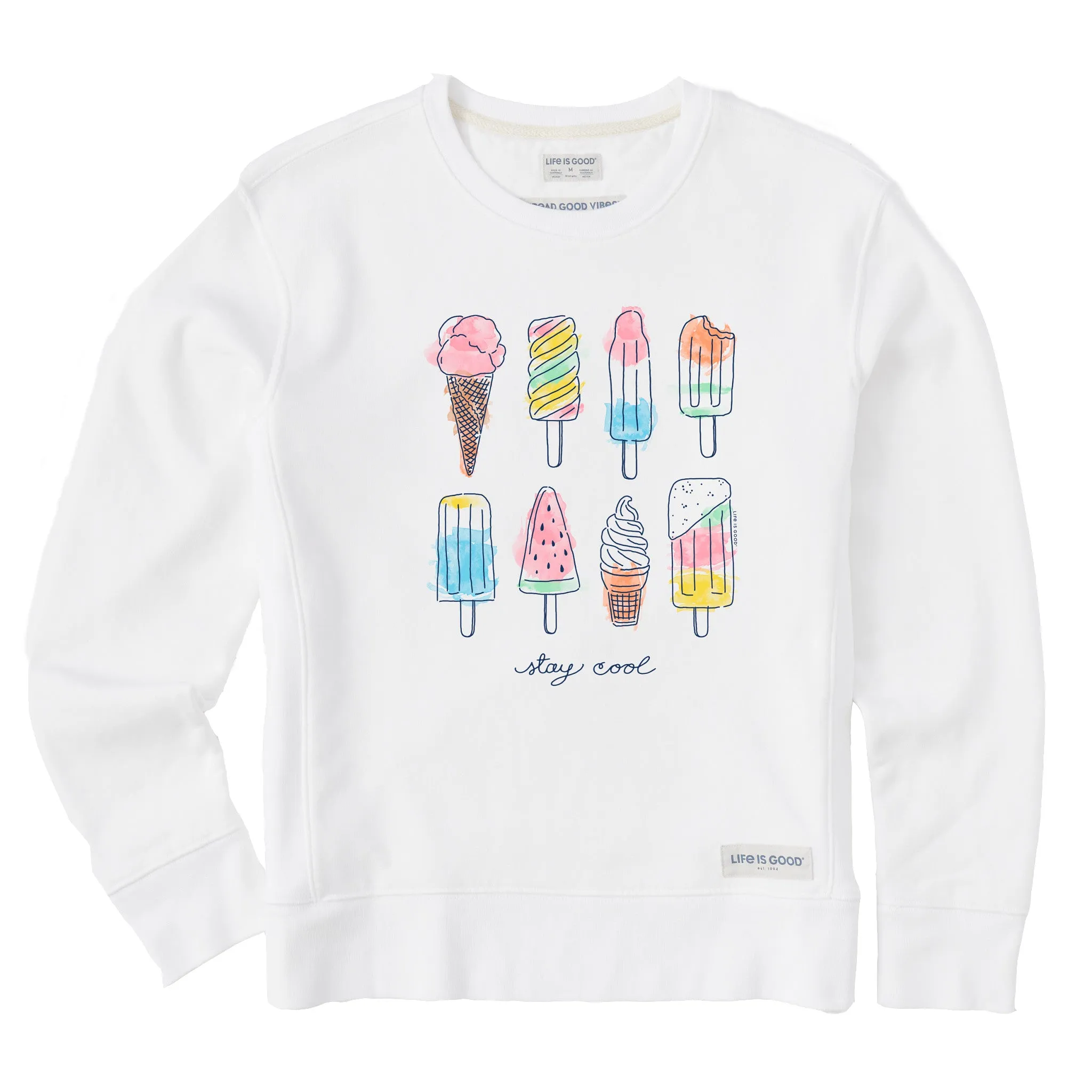 Women's Ice Cream & Popsicles Simply True Crew Life is Good