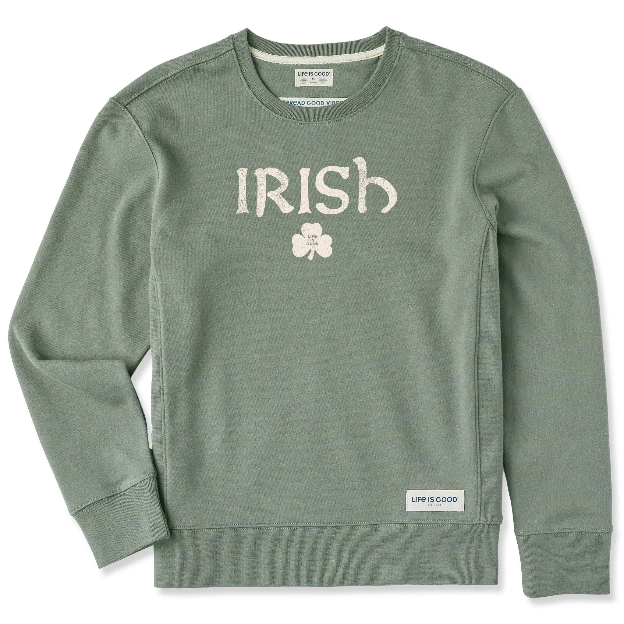 Women's Irish Clover 2 Simply True Crew Life is Good