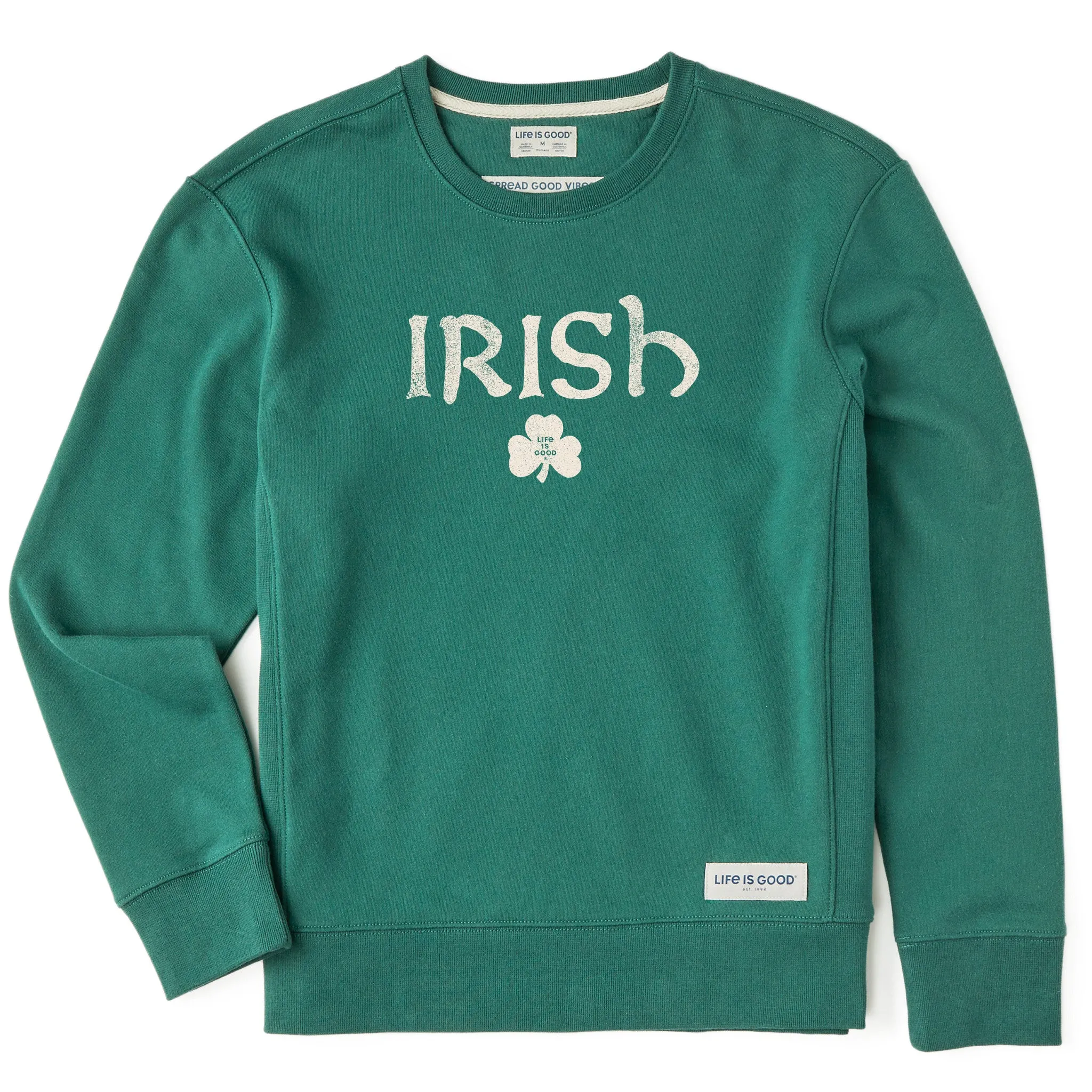 Women's Irish Clover 2 Simply True Crew Life is Good